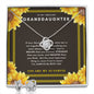 Granddaughter Love Knot Necklace and Earring Set | Custom Heart Design