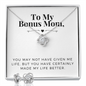 Love Knot Jewelry Set for Bonus Mom | Custom Heart Design