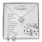 Daughter Love Knot Necklace and Earring Set | Custom Heart Design