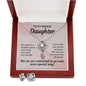 Bonus Daughter Love Knot Necklace and Earring Set | Custom Heart Design
