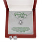 Daughter Love Knot Necklace and Earring Set, From Mom | Custom Heart Design