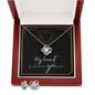 Girlfriend Jewelry Set, Love Knot Necklace Set | Custom Heart Design