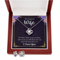 Wife Necklace, Love Knot Jewelry Set for Wife, Romantic Necklace for Wife - Custom Heart Design
