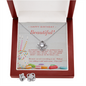 Happy Birthday Love Knot Jewelry Set | Custom Heart Design