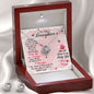 Daughter Love Knot Necklace and Earring Set, From Mom | Custom Heart Design