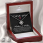 Soulmate Love Knot Jewelry Set-I love you - Custom Heart Design