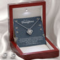 Daughter Love Knot Necklace and Earring Set | Custom Heart Design