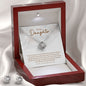 Daughter Love Knot Necklace and Earring Set | Custom Heart Design
