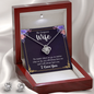 Wife Necklace, Love Knot Jewelry Set for Wife, Romantic Necklace for Wife - Custom Heart Design