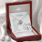 Daughter Love Knot Necklace and Earring Set | Custom Heart Design