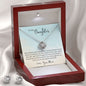 Daughter Love Knot Necklace and Earring Set, From Mom | Custom Heart Design