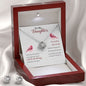 Daughter Love Knot Necklace and Earring Set | Custom Heart Design