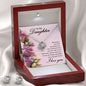 Daughter Love Knot Necklace and Earring Set - Custom Heart Design