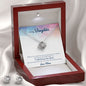 Daughter Love Knot Necklace and Earring Set, From Mom | Custom Heart Design