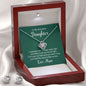 Daughter Love Knot Necklace and Earring Set, From Mum | Custom Heart Design