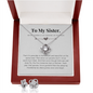 Love Knot Jewelry Set for Sister | Custom Heart Design