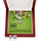 Easter Necklace and Earring Set-Love Knot Jewelry Set - Custom Heart Design