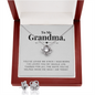 Love Knot Jewelry Set for Grandma | Custom Heart Design