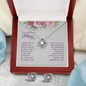 Sentimental Love Knot Jewelry Set for Mom | Custom Heart Design