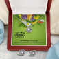 Easter Necklace and Earring Set-Love Knot Jewelry Set - Custom Heart Design