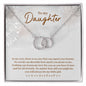 Daughter Circle Necklace, Contemporary Daughter Necklace, Modern Necklace for Daughter | Custom Heart Design