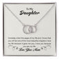 Daughter Circle Necklace, Contemporary Daughter Necklace, Modern Necklace for Daughter | Custom Heart Design