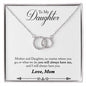 Daughter Circle Necklace, Contemporary Daughter Necklace, Modern Necklace for Daughter | Custom Heart Design