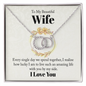 sentimental silver circle perfect pair necklace for wife