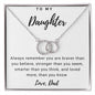 Daughter Circle Necklace, Contemporary Daughter Necklace, Modern Necklace for Daughter | Custom Heart Design