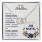Mom Circle Necklace-Just breathe | Custom Heart Design