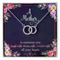 Mom Circle Necklace-Laugh, dream, love | Custom Heart Design