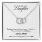 Daughter Circle Necklace, Contemporary Daughter Necklace, Modern Necklace for Daughter | Custom Heart Design