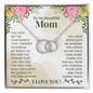 Sentimental Silver Circle Perfect Pair Necklace for Mom