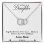 Daughter Circle Necklace, Contemporary Daughter Necklace, Modern Necklace for Daughter | Custom Heart Design