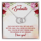 Sentimental Silver Circle Perfect Pair Necklace for Wife, Soulmate, Girlfriend