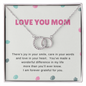 Mom, there's joy in your smile-Perfect Pair Necklace - Custom Heart Design