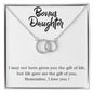 Daughter Circle Necklace, Contemporary Daughter Necklace, Modern Necklace for Daughter | Custom Heart Design