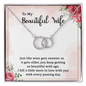 Sentimental Silver Circle Perfect Pair Necklace for Wife