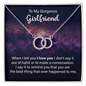 Girlfriend Silver Necklace, Modern Necklace, Circle Necklace | Custom Heart Design