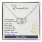 Daughter Circle Necklace, Contemporary Daughter Necklace, Modern Necklace for Daughter | Custom Heart Design
