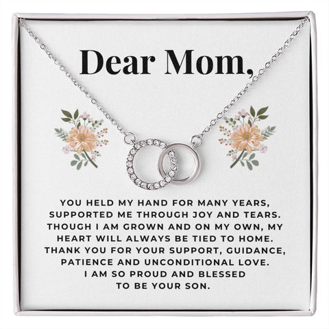 Mom Circle Necklace, From Son-Joy and tears | Custom Heart Design