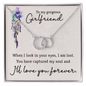 Girlfriend Silver Necklace, Modern Necklace, Circle Necklace | Custom Heart Design