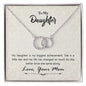 Daughter Circle Necklace, Contemporary Daughter Necklace, Modern Necklace for Daughter | Custom Heart Design