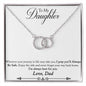 Daughter Circle Necklace, Contemporary Daughter Necklace, Modern Necklace for Daughter | Custom Heart Design