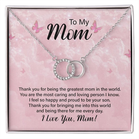 Mom Circle Necklace-The greatest mom | Custom Heart Design