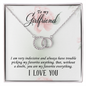 Girlfriend Silver Necklace, Modern Jewelry, Circle Necklace | Custom Heart Design