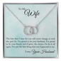 To My Wife - Proud To Be Your Husband Wife Circle Necklace, Silver Circle Necklace. Sentimental Necklace - Custom Heart Design
