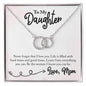 Daughter Circle Necklace, Contemporary Daughter Necklace, Modern Necklace for Daughter | Custom Heart Design
