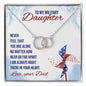 Daughter Circle Necklace - Custom Heart Design