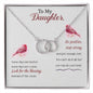 Daughter Circle Necklace, Contemporary Daughter Necklace, Modern Necklace for Daughter | Custom Heart Design